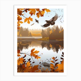 Autumn Background Vector Art Print