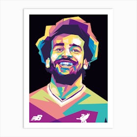 Popart Mohamed Salah Wpap Illustration Art Print