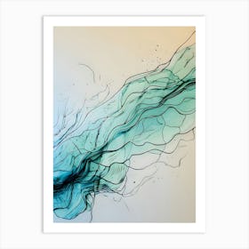 Acrylic Line Nature Art , Abstract Art Print