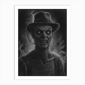 Frankenstein'S Monster Sketch Art Print