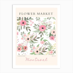 Flower Market Montreal Art Print