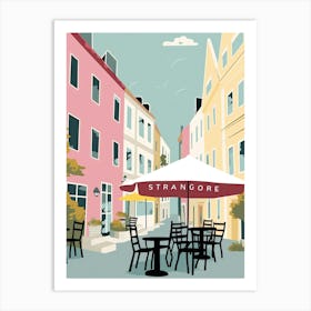 Stavenger, Norway, Flat Pastels Tones Illustration 3 Art Print