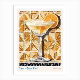 Art Deco Cocktail In A Martini Glass 3 Poster Art Print