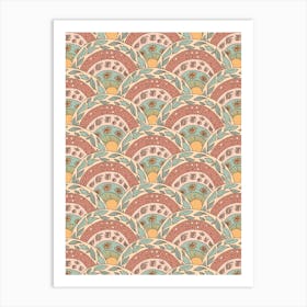 Cowgirl Rainbow Pattern Art Print