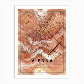 Vienna Map Art Print