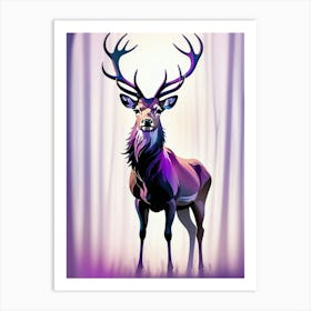 Purple Stag Art Print