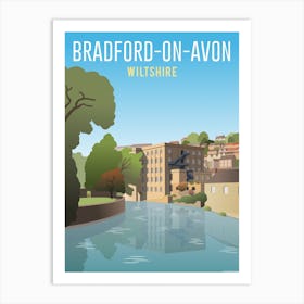 Bradford On Avon River Mill View Art Print