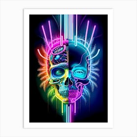 Neon Skull 17 Art Print