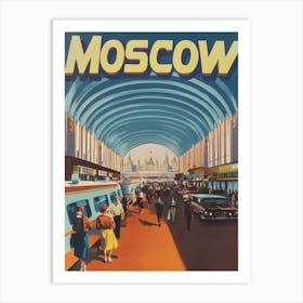 Aihrgdesign A 1970s Inspired Travel Poster For Moscow Art Print