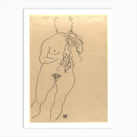 Nude Girl, Egon Schiele Art Print