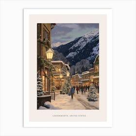 Vintage Winter Poster Leavenworth Washington 5 Art Print