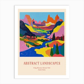 Colourful Abstract Rocky Mountain National Park Usa 4 Poster Art Print