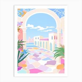 Ostia, Italy Colourful View 2 Art Print