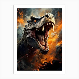 Dinosaur Wars Art Print