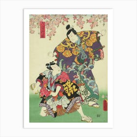 Tanzen Roppo Kohtaus Shosagoto Näytelmässä, 1856, By Utagawa Kunisada Art Print