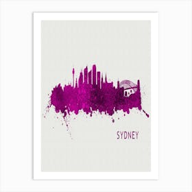 Sydney Australia City Purple Art Print