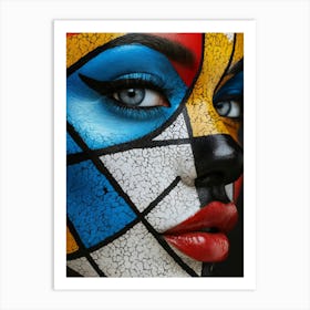 Geometric Portrait 0003 Geometric Portrait 0005 Geo Face 17 Art Print