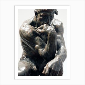 Auguste Rodin Thinker Statue Male Nude Adult Homoerotic Italian Italy Milan Venice Florence Rome Naples Toscana photo photography art travel Art Print