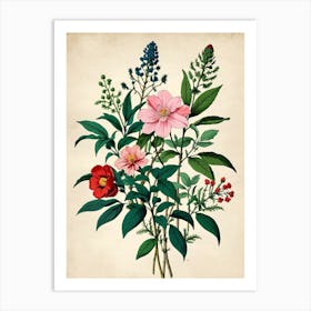 Botanical Flowers Art Print