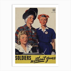 Soldiers Without Guns Vintage Poster Art Print