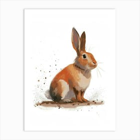 Rex Rabbit Nursery Illustration 2 Art Print