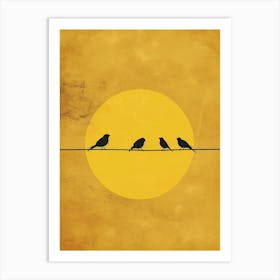 Birds On A Wire 7 Art Print