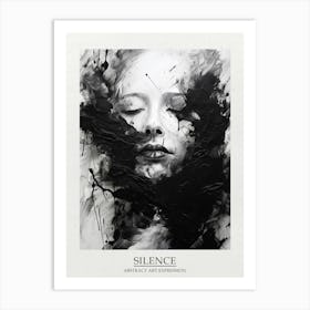 Silence Abstract Black And White 12 Poster Art Print