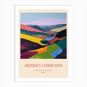 Colourful Abstract Northumberland National Park England 1 Poster Art Print