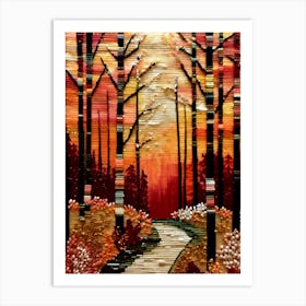 Walk In The Woods Abstract Art Print