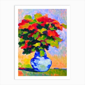 Bigleaf Maple tree Abstract Block Colour Art Print