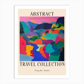 Abstract Travel Collection Poster Chiang Mai Thailand 4 Art Print