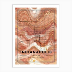 Indianapolis Map Art Print