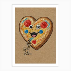 Heart Pizza 1 Art Print