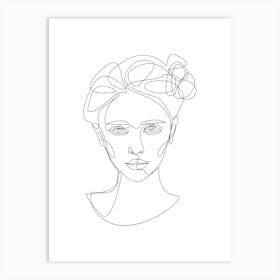 Portrait Of A Woman.Scandinavian wall art 7 Art Print