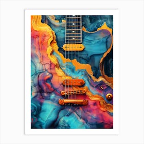 Electric Guitar music art Art Print