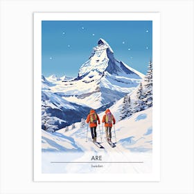 Are, Sweden, Ski Resort Poster Illustration 5 Art Print