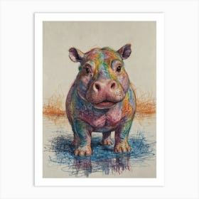 Hippo 6 Art Print