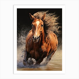 A Horse Painting In The Style Of Photorealistic Technique 4 Art Print