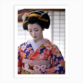 Geisha Color Photo Portrait Art Print