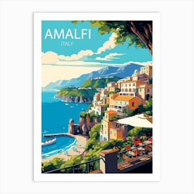 Amalfi Italy travel poster Art Print