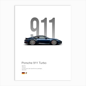 911 Turbo Porsche Art Print