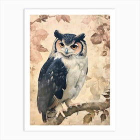 Philipine Eagle Owl Japanese Painting 4 Art Print