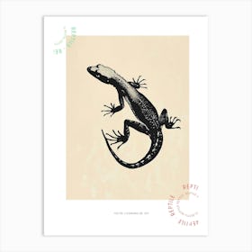 Minimalist Black Lizard Silhouette Poster Art Print