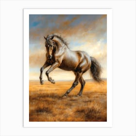 Wild Horse Chalk Style Art Print