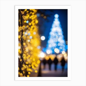 Christmas Lights In The City 1 Art Print