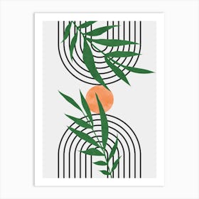 Geometric and floral composition 12 Art Print