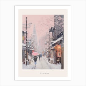 Dreamy Winter Painting Poster Tokyo Japan 2 Art Print