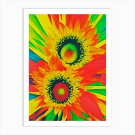 Abstract Sunflowers Art Print