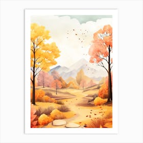 Cute Autumn Fall Scene 40 Art Print