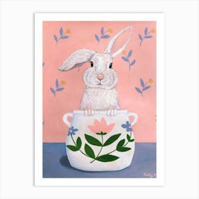 Rabbit In A Pot Art Print